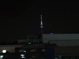 무궁화방에서 바라본 남산타워 야경